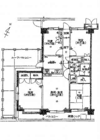 広島市東区温品、マンションの間取り画像です