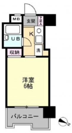 広島市南区皆実町、マンションの間取り画像です