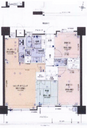 広島市南区東霞町、収益物件/マンションの間取り画像です
