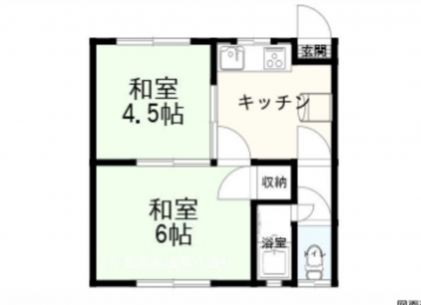 広島市南区本浦町、収益物件/アパートの間取り画像です
