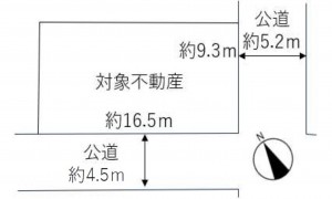 呉市吉浦本町、土地の間取り画像です