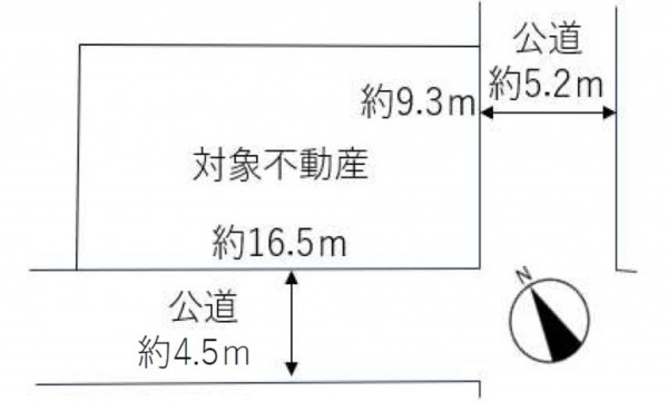 呉市吉浦本町、土地の間取り画像です