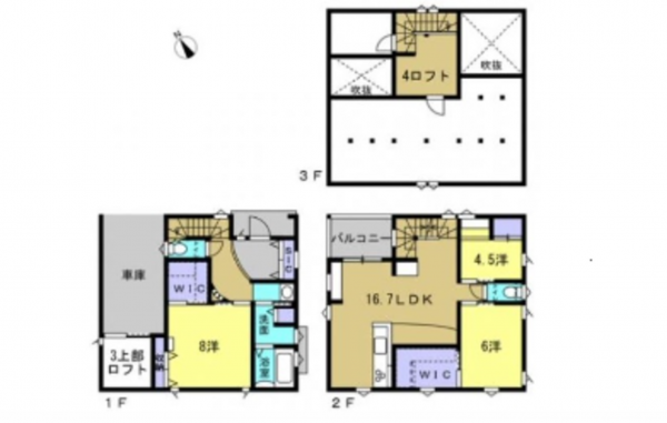 広島市南区南蟹屋、中古一戸建ての間取り画像です