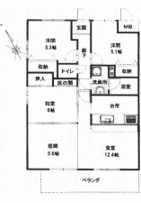 呉市広本町、マンションの間取り画像です
