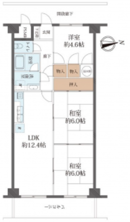 広島市南区大須賀町、マンションの間取り画像です