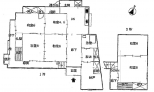 広島市南区似島町、収益物件/アパートの間取り画像です