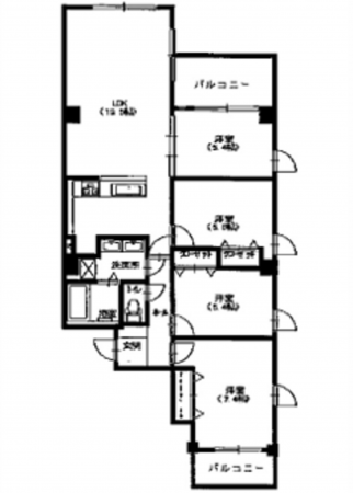 広島市南区青崎、収益物件/マンションの間取り画像です