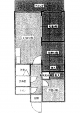 広島市南区宇品海岸、マンションの間取り画像です