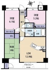 呉市広白石、マンションの間取り画像です
