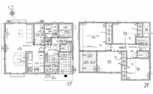 広島市東区戸坂長尾台、新築一戸建ての間取り画像です