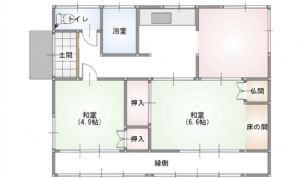 広島市西区庚午南、中古一戸建ての間取り画像です