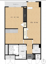 広島市西区東観音町、マンションの間取り画像です