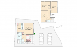 広島市東区福田、新築一戸建ての間取り画像です