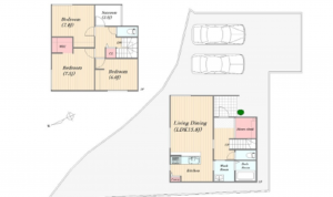 広島市東区福田、新築一戸建ての間取り画像です