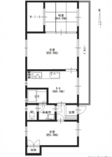 広島市東区矢賀、マンションの間取り画像です