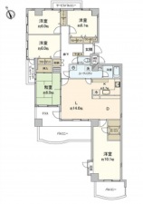 広島市西区草津梅が台、マンションの間取り画像です