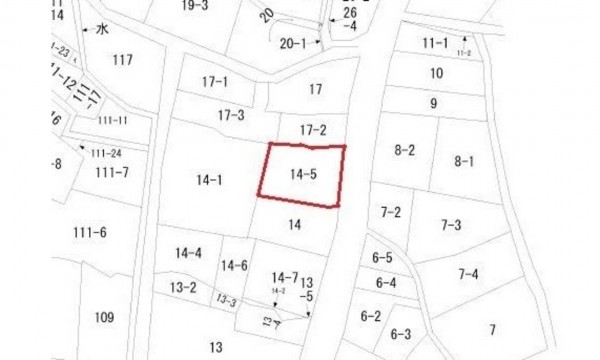 呉市南辰川町、土地の間取り画像です