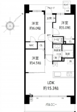 広島市中区平野町、マンションの間取り画像です