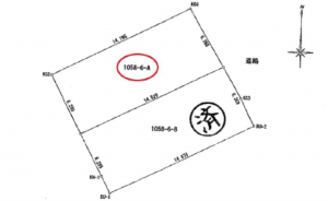 広島市東区温品、土地の間取り画像です