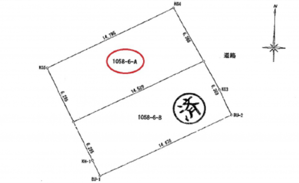 広島市東区温品、土地の間取り画像です