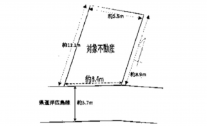 広島市西区己斐東、土地の間取り画像です