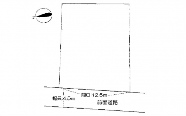 広島市西区南観音、土地の間取り画像です