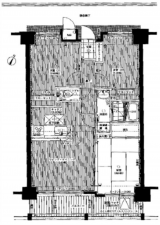 広島市東区中山西、マンションの間取り画像です
