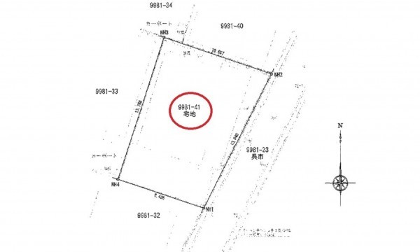 呉市広中新開、土地の間取り画像です