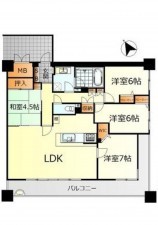 呉市宝町、マンションの間取り画像です