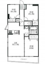 呉市広中新開、マンションの間取り画像です