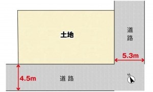 呉市吉浦本町、土地の間取り画像です