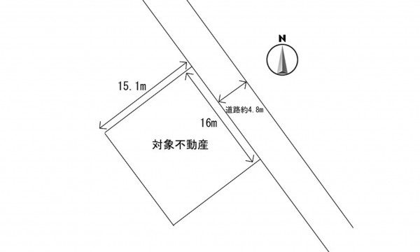 呉市焼山中央、土地の間取り画像です