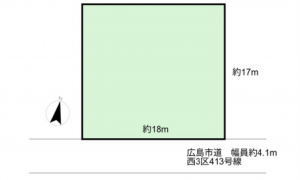 広島市西区己斐中、土地の間取り画像です