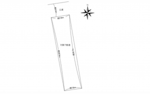 広島市南区青崎、土地の間取り画像です