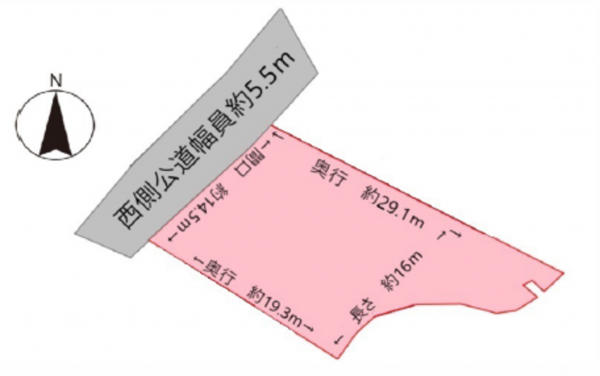 広島市東区上温品、土地の間取り画像です