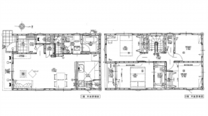 広島市西区井口、新築一戸建ての間取り画像です