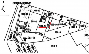 広島市西区草津南、土地の間取り画像です