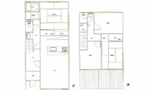 広島市西区鈴が峰町、中古一戸建ての間取り画像です