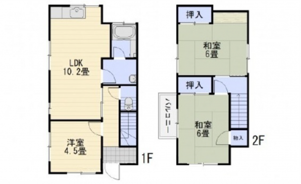 広島市南区宇品海岸、収益物件/住宅の間取り画像です