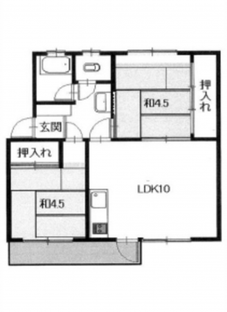 広島市東区山根町、マンションの間取り画像です