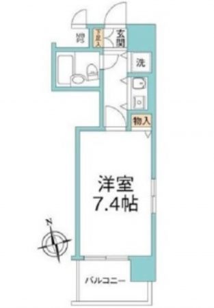 広島市西区打越町、マンションの間取り画像です