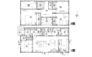呉市広長浜、中古一戸建ての間取り画像です