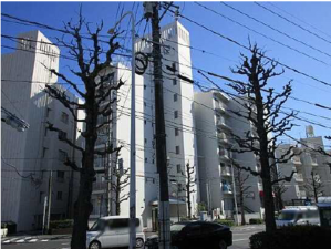 広島市東区牛田本町、マンションの外観画像です