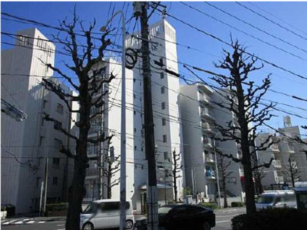 広島市東区牛田本町、マンションの外観画像です