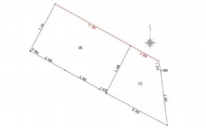 広島市中区江波西、土地の間取り画像です