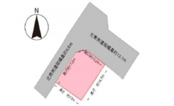 広島市西区山田新町、土地の間取り画像です