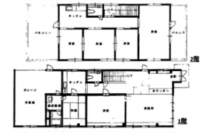 広島市西区山田町、中古一戸建ての間取り画像です