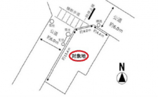 広島市西区三篠北町、土地の間取り画像です