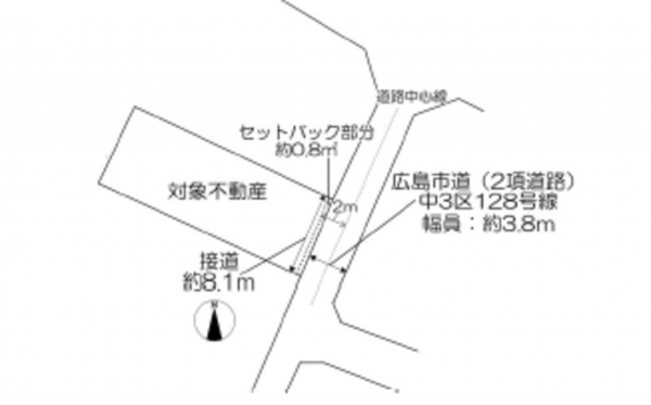 広島市中区舟入南、土地の間取り画像です