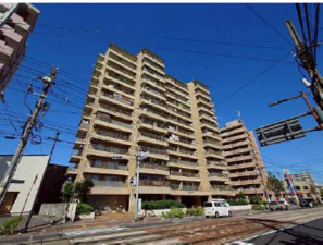 広島市南区宇品海岸、マンションの外観画像です